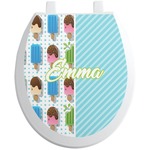 Popsicles and Polka Dots Toilet Seat Decal - Round (Personalized)