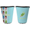 Popsicles and Polka Dots Trash Can Black - Front and Back - Apvl
