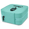Popsicles and Polka Dots Travel Jewelry Boxes - Leather - Teal - View from Rear