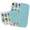 Popsicles and Polka Dots Two Rectangle Burp Cloths - Open & Folded