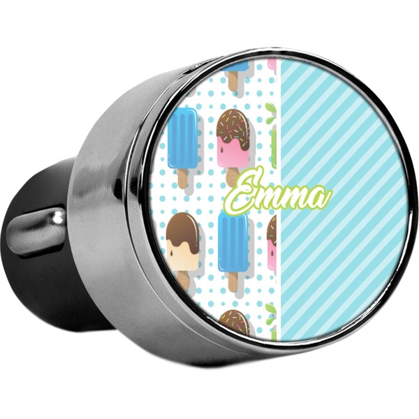 Custom Popsicles and Polka Dots USB Car Charger (Personalized)