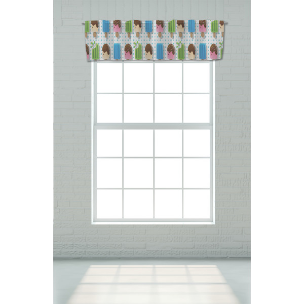 Popsicles and Polka Dots Valance - On window