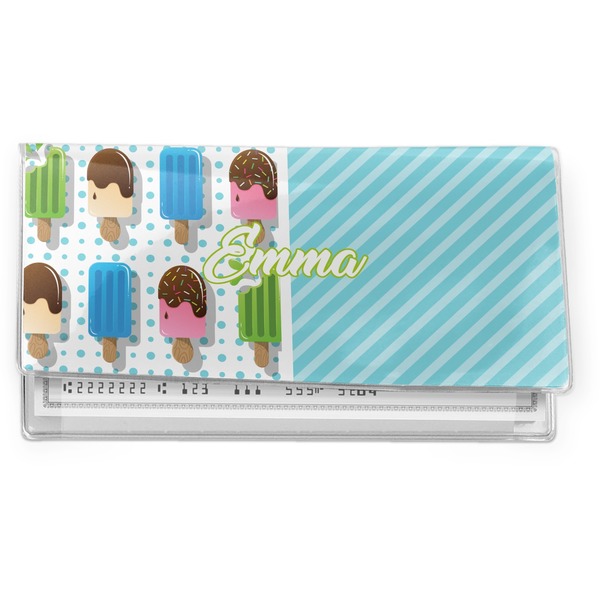 Custom Popsicles and Polka Dots Vinyl Checkbook Cover (Personalized)