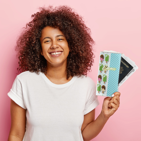 Popsicles and Polka Dots Vinyl Document Holder - LIFESTYLE