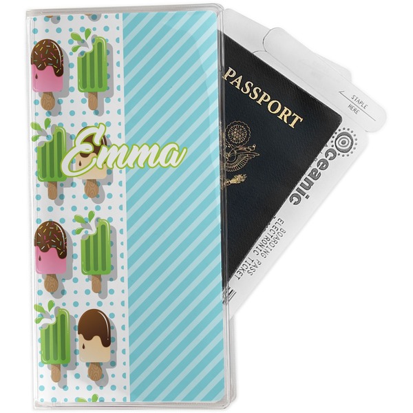 Custom Popsicles and Polka Dots Travel Document Holder