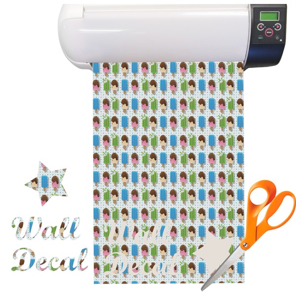 Custom Popsicles and Polka Dots Vinyl Sheet (Re-position-able)