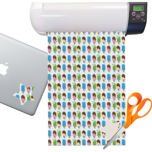 Custom Popsicles and Polka Dots Sticker Vinyl Sheet (Permanent)