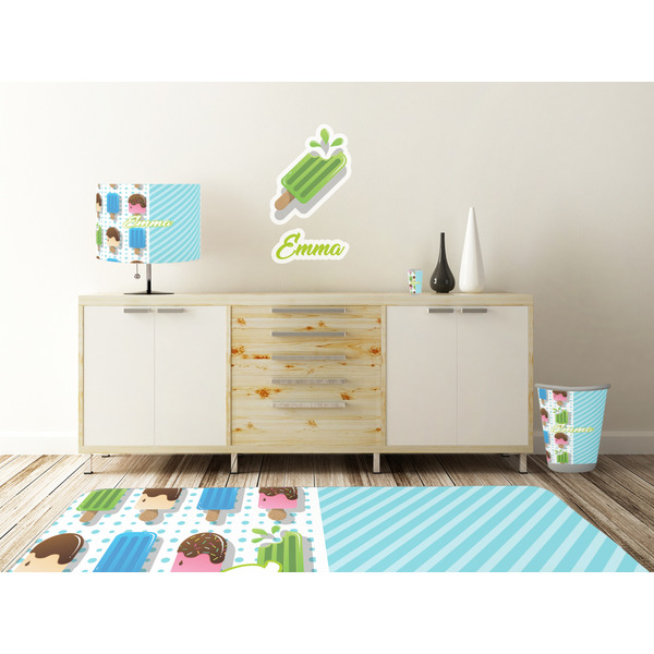 Popsicles and Polka Dots Wall Graphic Decal Wooden Desk