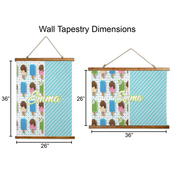 Popsicles and Polka Dots Wall Hanging Tapestries - Parent/Sizing