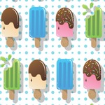Popsicles and Polka Dots Wallpaper & Surface Covering (Peel & Stick 24"x 24" Sample)