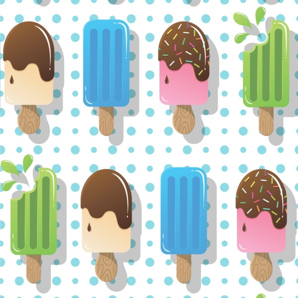 Custom Popsicles and Polka Dots Wallpaper & Surface Covering (Water Activated 24"x 24" Sample)