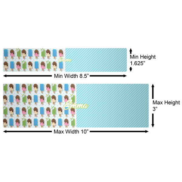 Popsicles and Polka Dots Water Bottle Labels w/ Dimensions