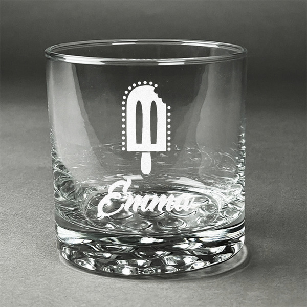 Custom Popsicles and Polka Dots Whiskey Glass - Engraved (Personalized)