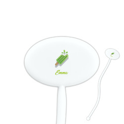 Popsicles and Polka Dots Oval Plastic Stir Sticks (Personalized)