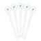 Popsicles and Polka Dots White Plastic 7" Stir Stick - Round - Fan View