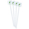 Popsicles and Polka Dots White Plastic Stir Stick - Double Sided - Square - Front
