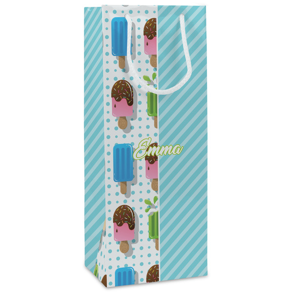 Custom Popsicles and Polka Dots Wine Gift Bags (Personalized)