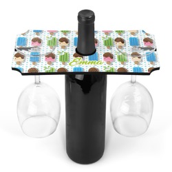 Popsicles and Polka Dots Wine Bottle & Glass Holder (Personalized)