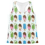 Popsicles and Polka Dots Womens Racerback Tank Top - Small