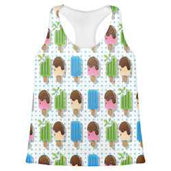 Popsicles and Polka Dots Womens Racerback Tank Top - Small