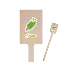 Popsicles and Polka Dots 6.25" Rectangle Wooden Stir Sticks - Single Sided (Personalized)