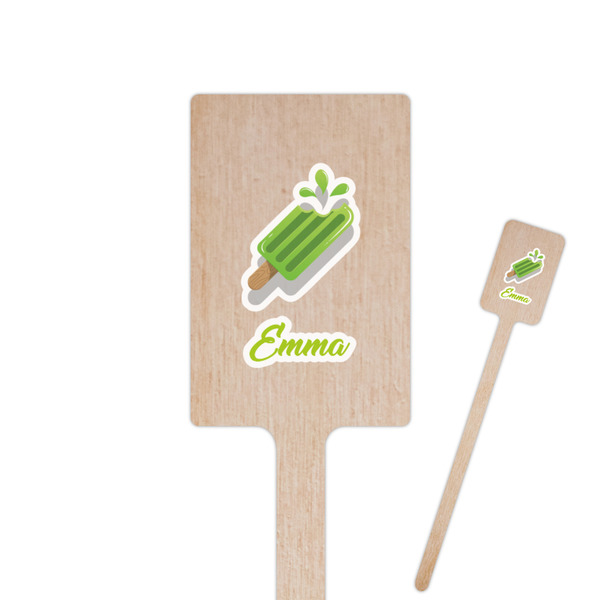 Custom Popsicles and Polka Dots Rectangle Wooden Stir Sticks (Personalized)