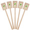Popsicles and Polka Dots Wooden 6.25" Stir Stick - Rectangular - Fan View