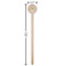 Popsicles and Polka Dots Wooden 7.5" Stir Stick - Round - Dimensions