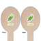 Popsicles and Polka Dots Wooden Food Pick - Oval - Double Sided - Front & Back