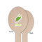 Popsicles and Polka Dots Wooden Food Pick - Oval - Single Sided - Front & Back