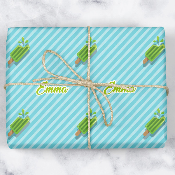 Custom Popsicles and Polka Dots Wrapping Paper (Personalized)