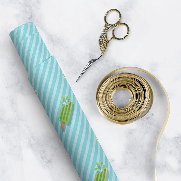Popsicles and Polka Dots Wrapping Paper Roll - Matte - In Context