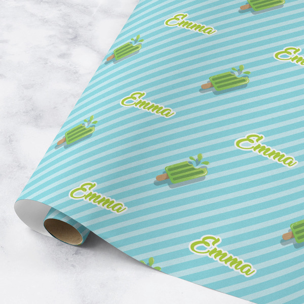 Custom Popsicles and Polka Dots Wrapping Paper Roll - Medium - Matte (Personalized)