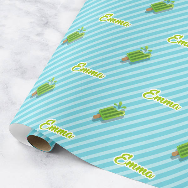 Custom Popsicles and Polka Dots Wrapping Paper Roll - Medium (Personalized)