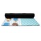 Popsicles and Polka Dots Yoga Mat Rolled up Black Rubber Backing