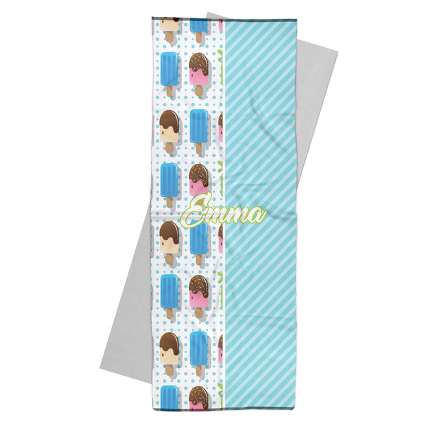Custom Popsicles and Polka Dots Yoga Mat Towel (Personalized)