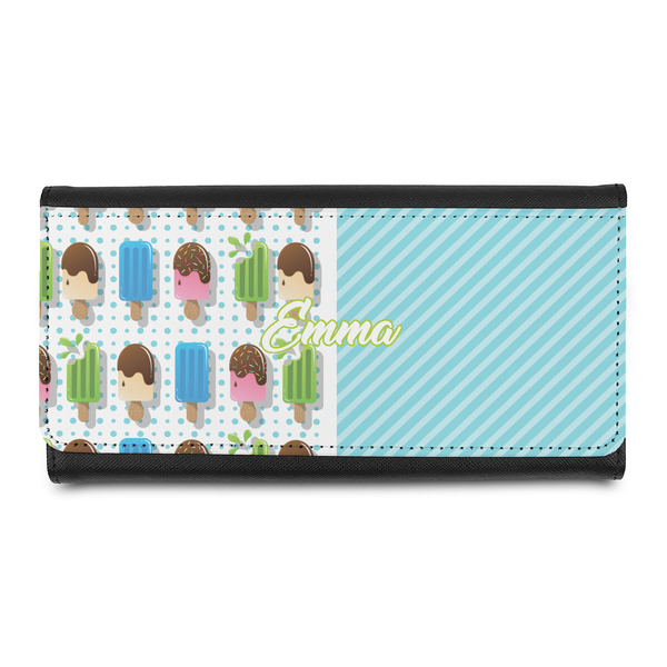 Custom Popsicles and Polka Dots Leatherette Ladies Wallet (Personalized)