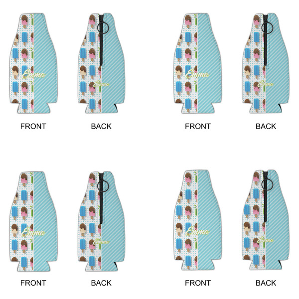 Popsicles and Polka Dots Zipper Bottle Cooler - Set of 4 - APPROVAL