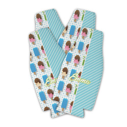 Popsicles and Polka Dots Zipper Bottle Cooler - Set of 4 (Personalized)