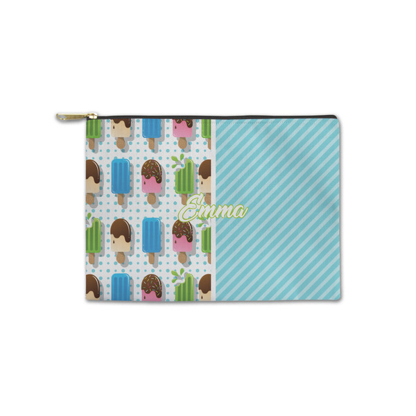 Custom Popsicles and Polka Dots Zipper Pouch - Small - 8.5"x6" (Personalized)
