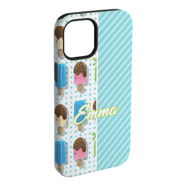 Custom Popsicles and Polka Dots iPhone Case - Rubber Lined - iPhone 15 Pro Max (Personalized)