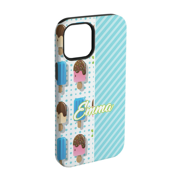 Custom Popsicles and Polka Dots iPhone Case - Rubber Lined - iPhone 15 Pro (Personalized)