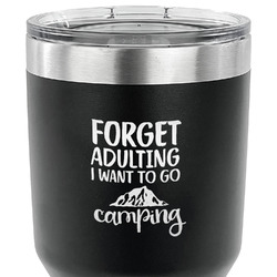 Camping Quotes & Sayings 30 oz Stainless Steel Tumbler - Black - Single Sided
