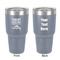Camping Quotes & Sayings 30 oz Stainless Steel Ringneck Tumbler - Grey - Double Sided - Front & Back