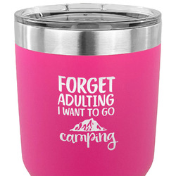 Camping Quotes & Sayings 30 oz Stainless Steel Tumbler - Pink - Single Sided