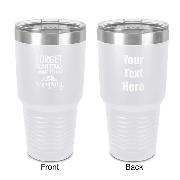 Custom Camping Quotes & Sayings 30 oz Stainless Steel Tumbler - White - Double-Sided