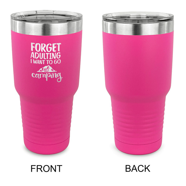Camping Quotes & Sayings 30 oz Stainless Steel Ringneck Tumblers - Pink - Single Sided - APPROVAL