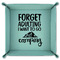Camping Quotes & Sayings 9" x 9" Teal Leatherette Snap Up Tray - FOLDED