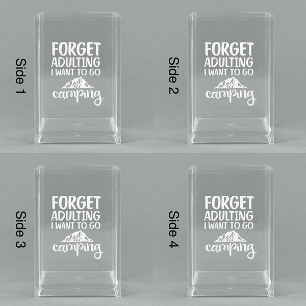 Camping Quotes & Sayings Acrylic Pen Holder - All Sides