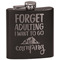 Camping Quotes & Sayings Black Flask - Engraved Front